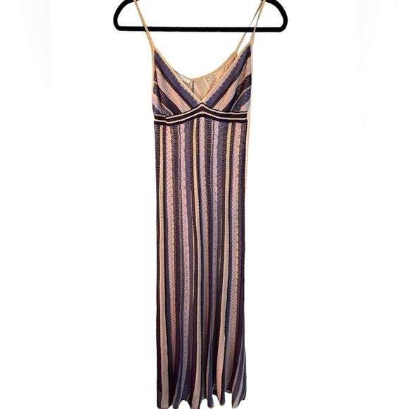 NEW Maje Purple Metallic Knit Maxi Dress Sz 2 Tall - Picture 1 of 10
